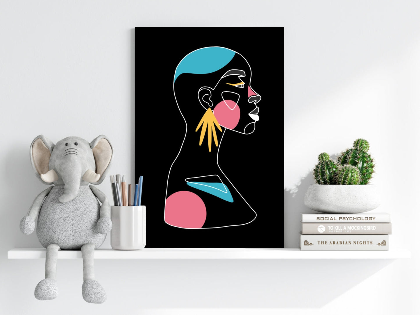 Line Art V4 Metal Wall Art