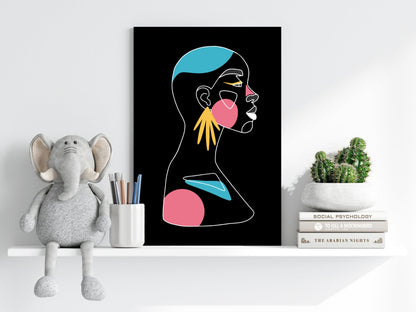 Line Art V4 Metal Wall Art