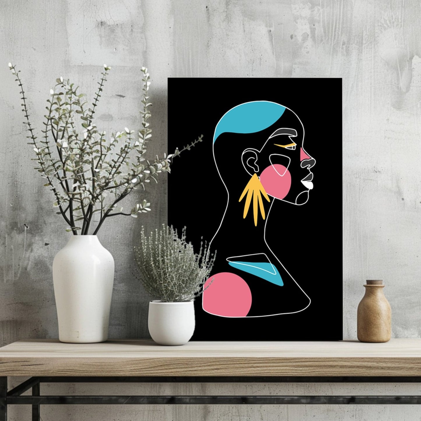 Line Art V4 Metal Wall Art