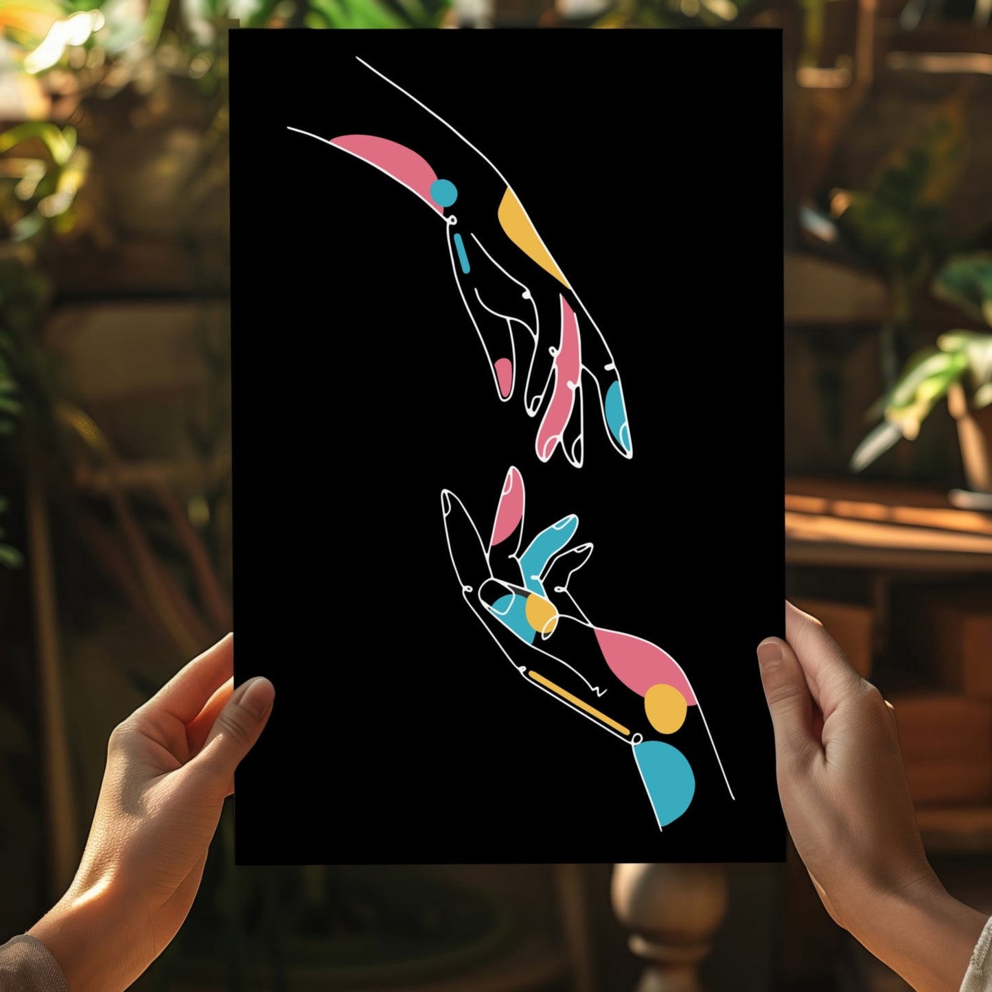Line Art V5 Metal Wall Art