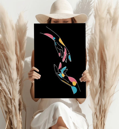 Line Art V5 Metal Wall Art