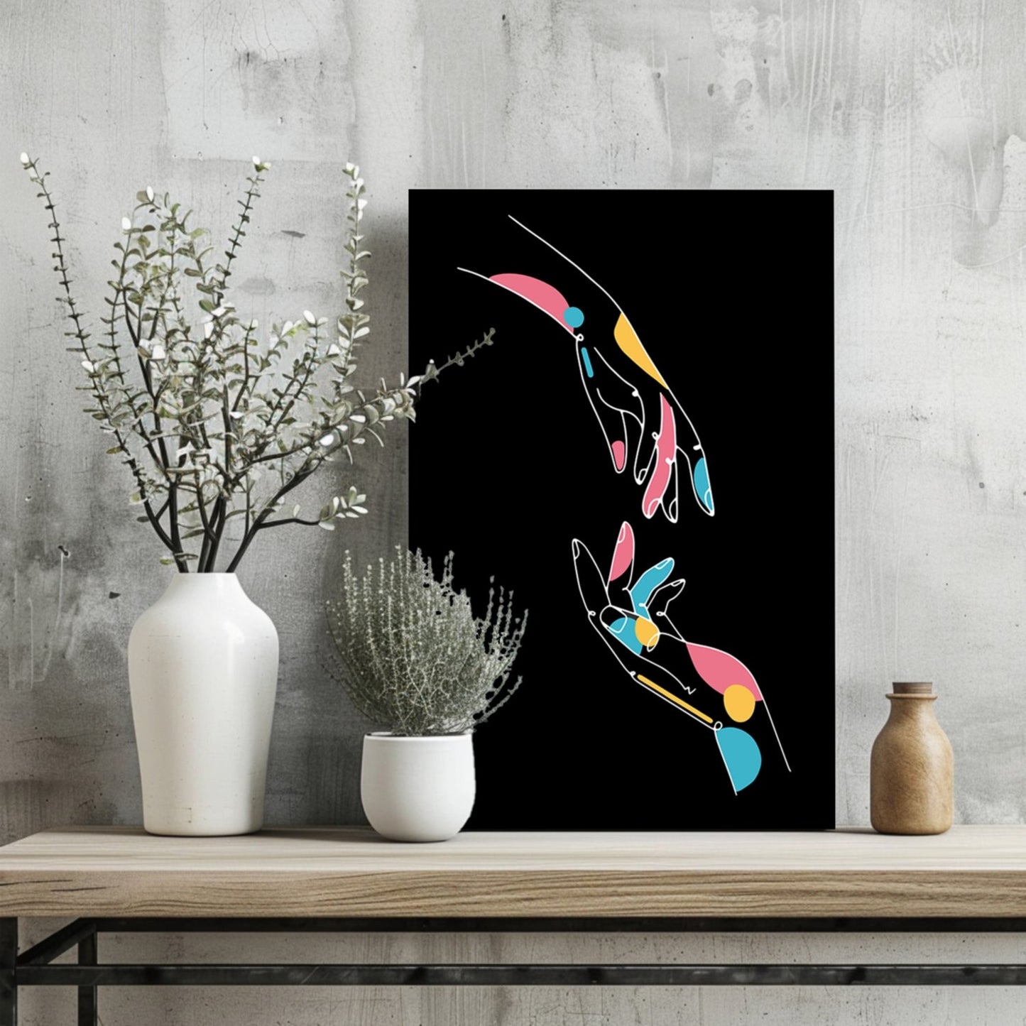 Line Art V5 Metal Wall Art