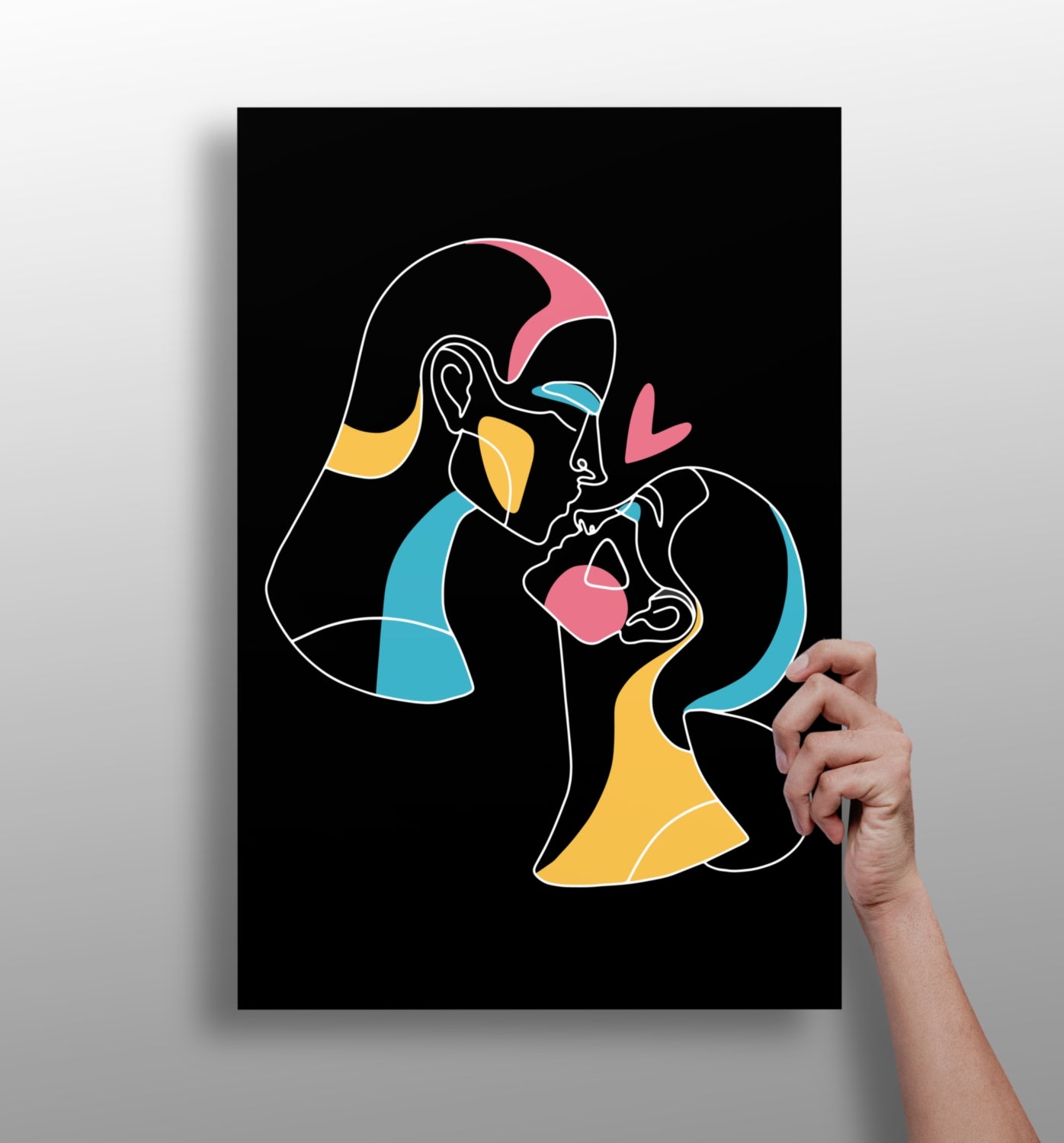 Line Art aluminum metal wall art print