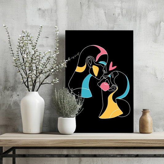 Line Art Metal Wall Art
