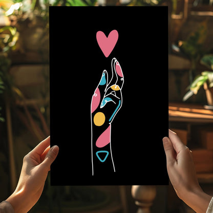Line Art V8 Metal Wall Art