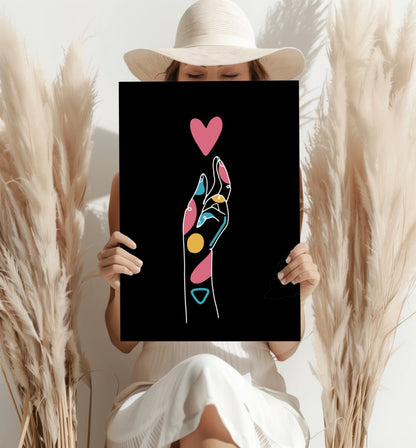 Line Art V8 Metal Wall Art