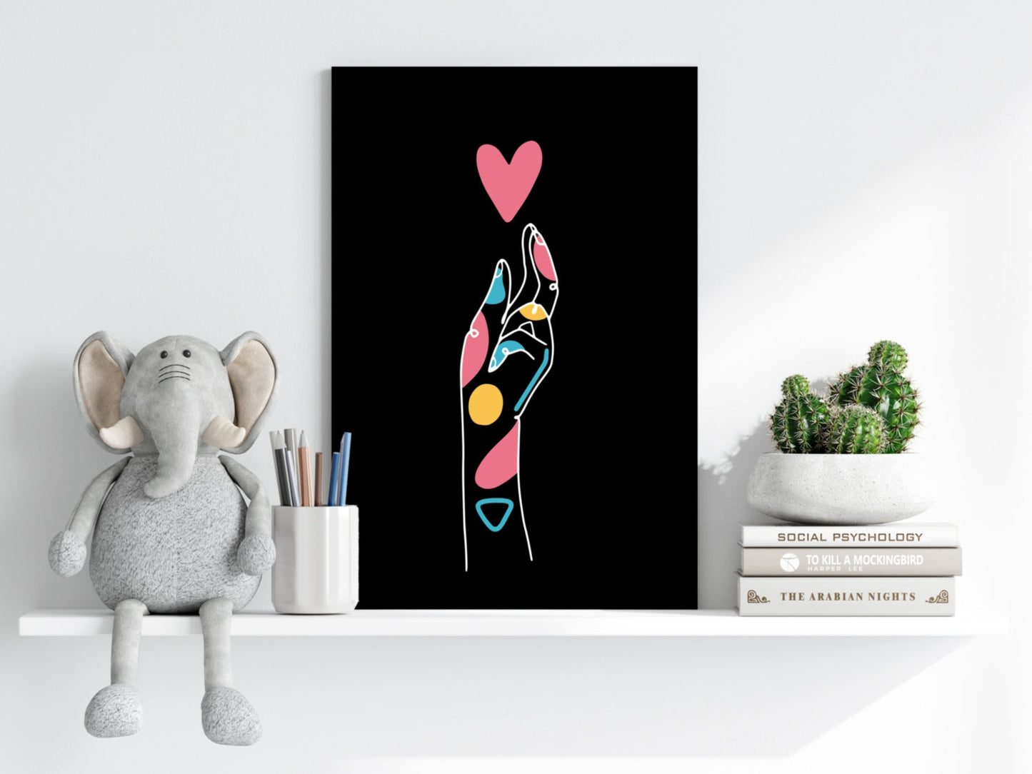 Line Art V8 Metal Wall Art