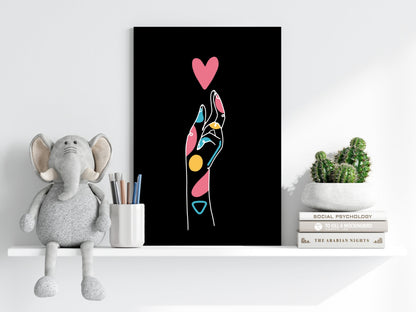 Line Art V8 Metal Wall Art