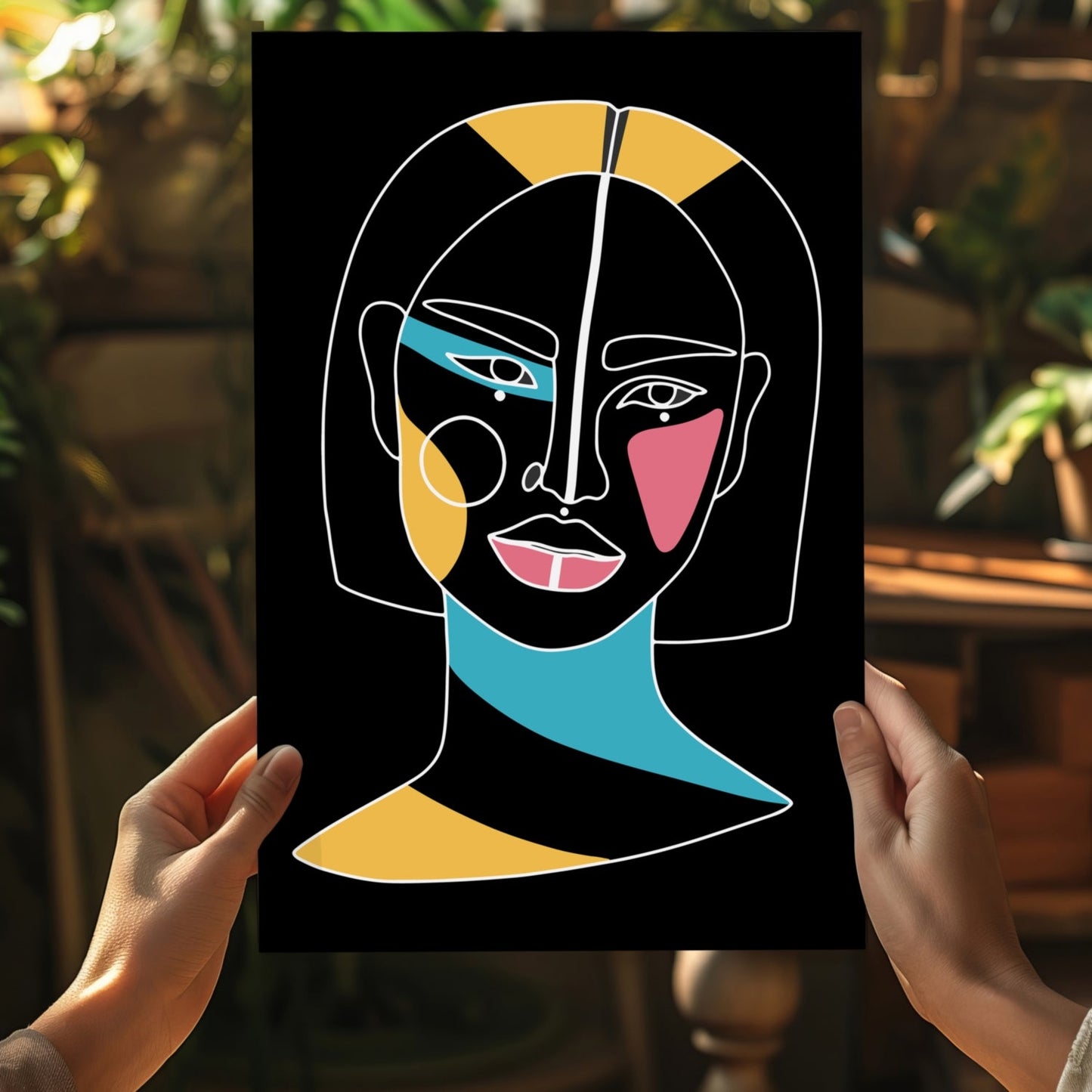 Line Art V10 Metal Wall Art