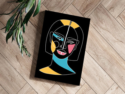 Line Art V10 Metal Wall Art