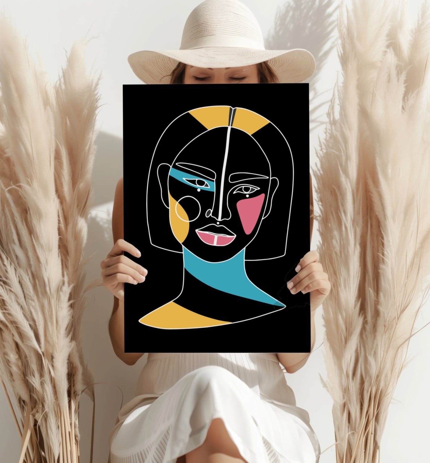 Line Art V10 Metal Wall Art