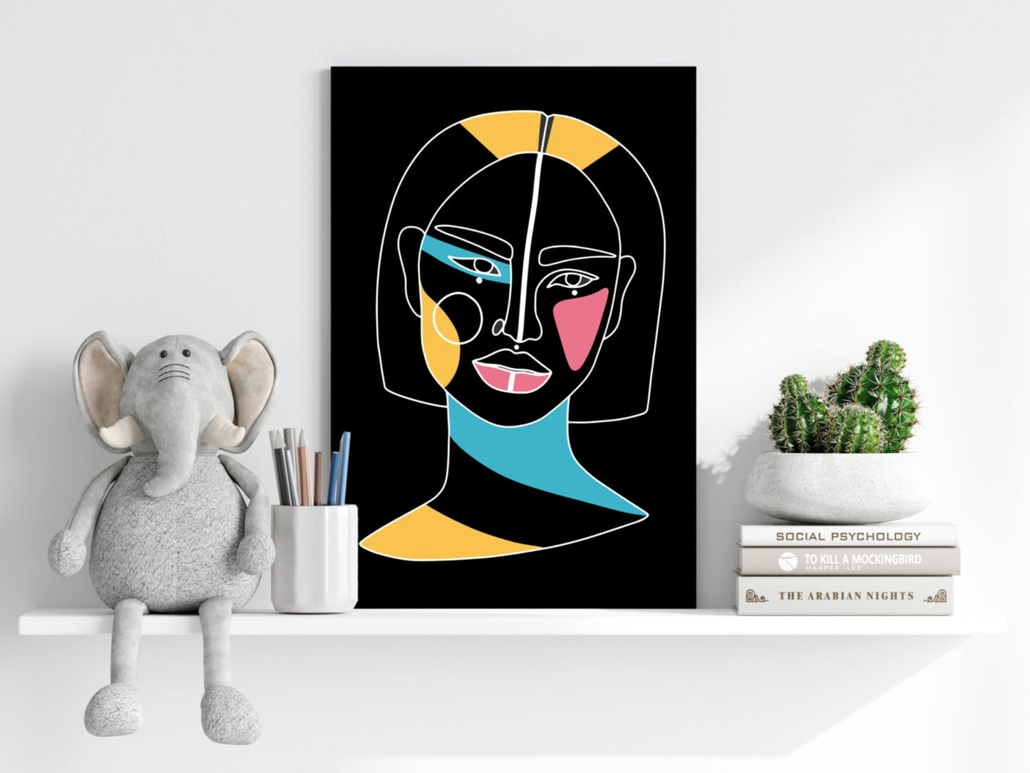 Line Art V10 Metal Wall Art