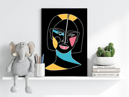 Line Art V10 Metal Wall Art