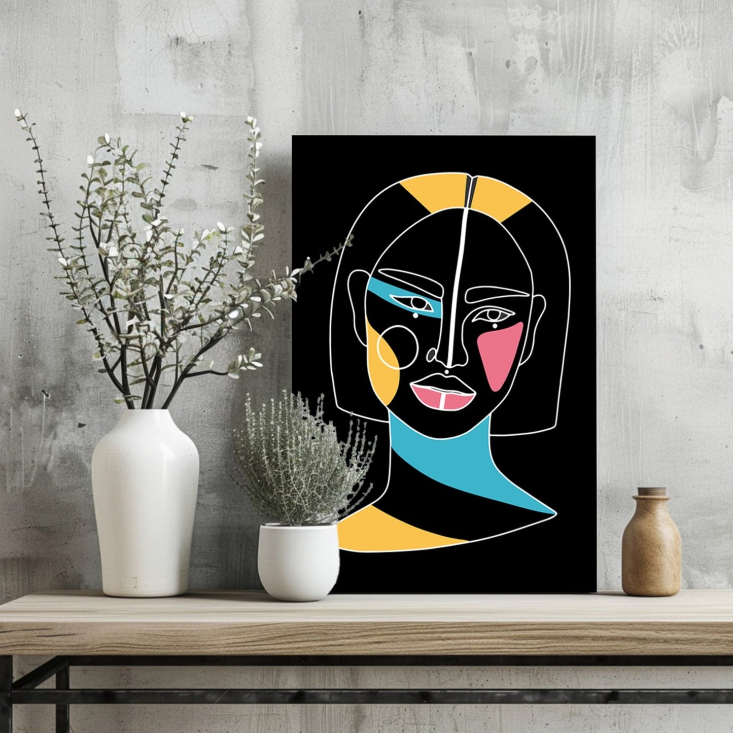 Line Art V10 Metal Wall Art