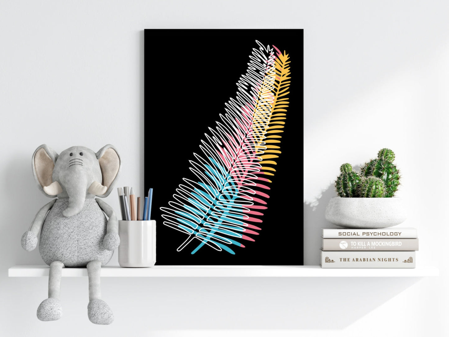 Line Art V14 Metal Wall Art
