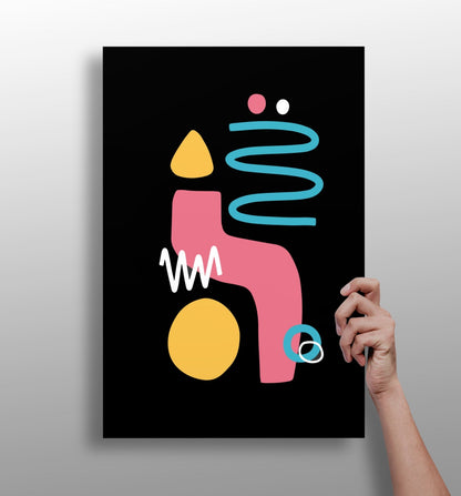 Line Art V15 Metal Wall Art