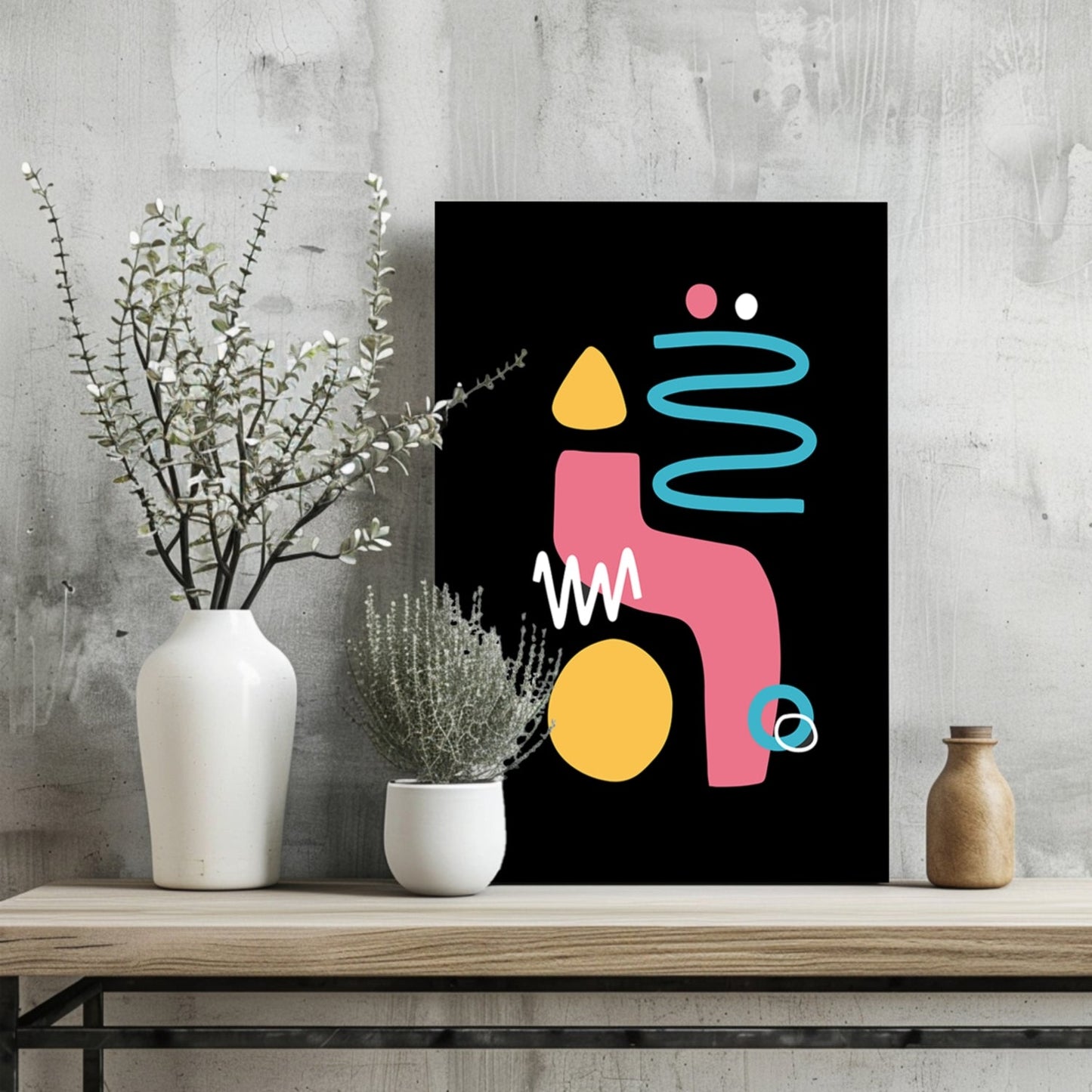 Line Art V15 Metal Wall Art