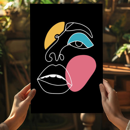 Line Art V16 Metal Wall Art