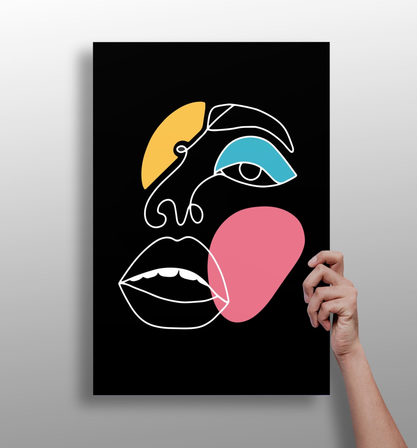 Line Art V16 Metal Wall Art