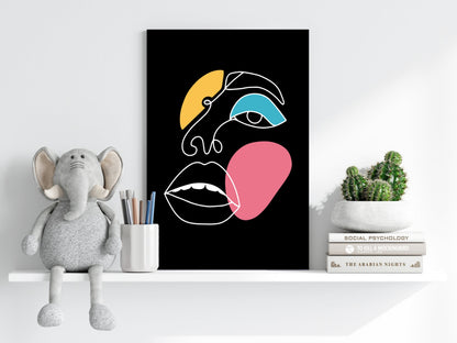 Line Art V16 Metal Wall Art