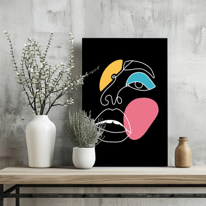 Line Art V16 Metal Wall Art