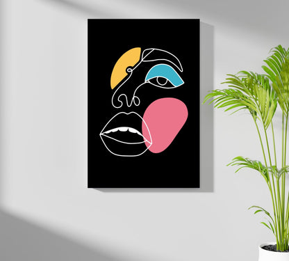 Line Art V16 Metal Wall Art