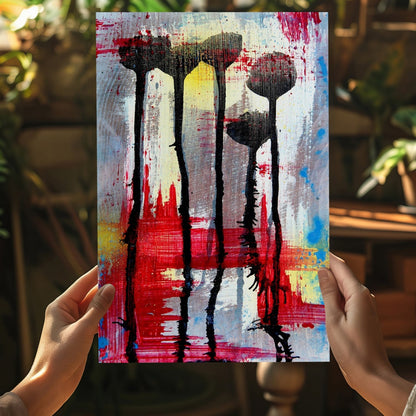 Abstract Flowers Metal Wall Art