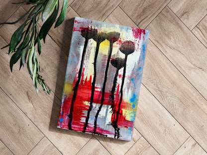 Abstract Flowers Metal Wall Art