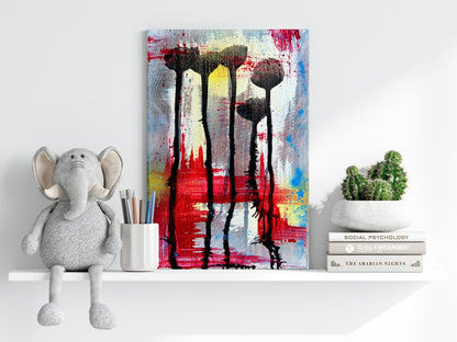 Abstract Flowers Metal Wall Art