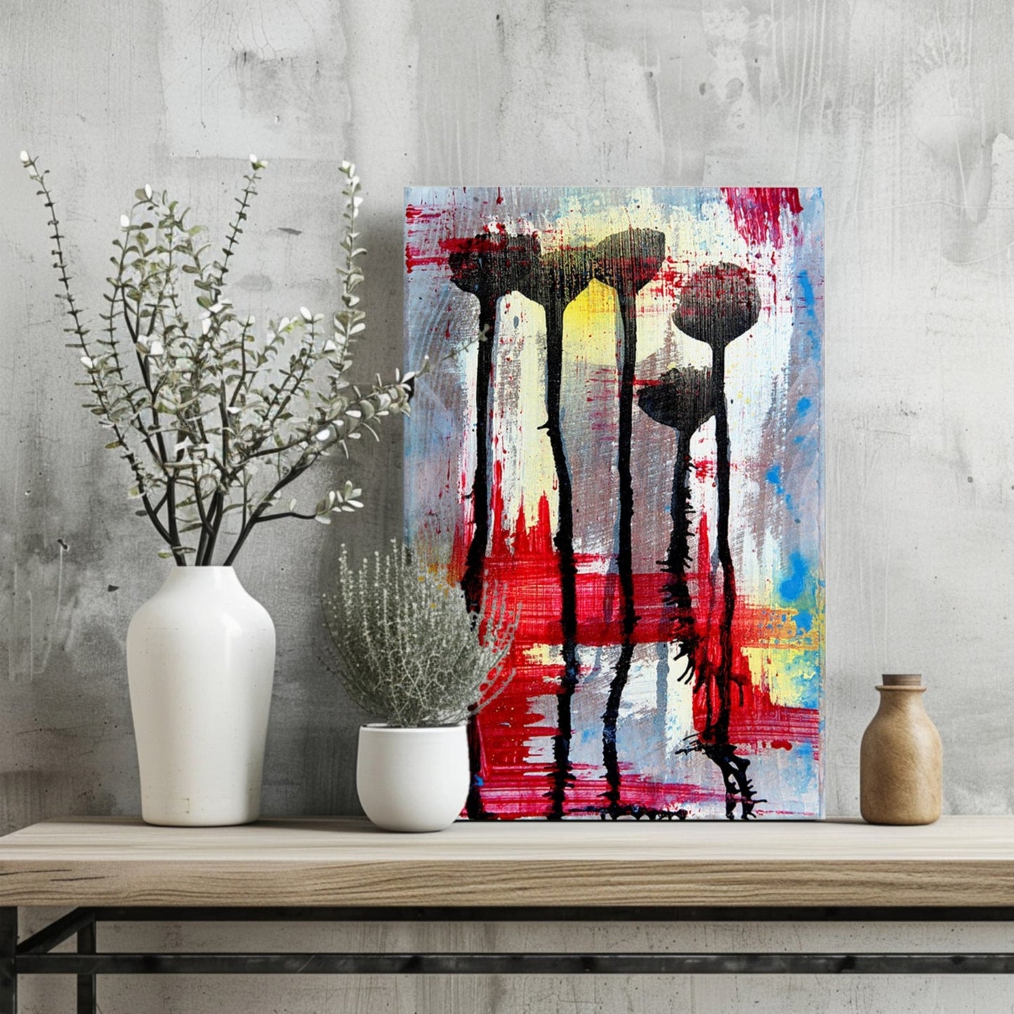Abstract Flowers Metal Wall Art
