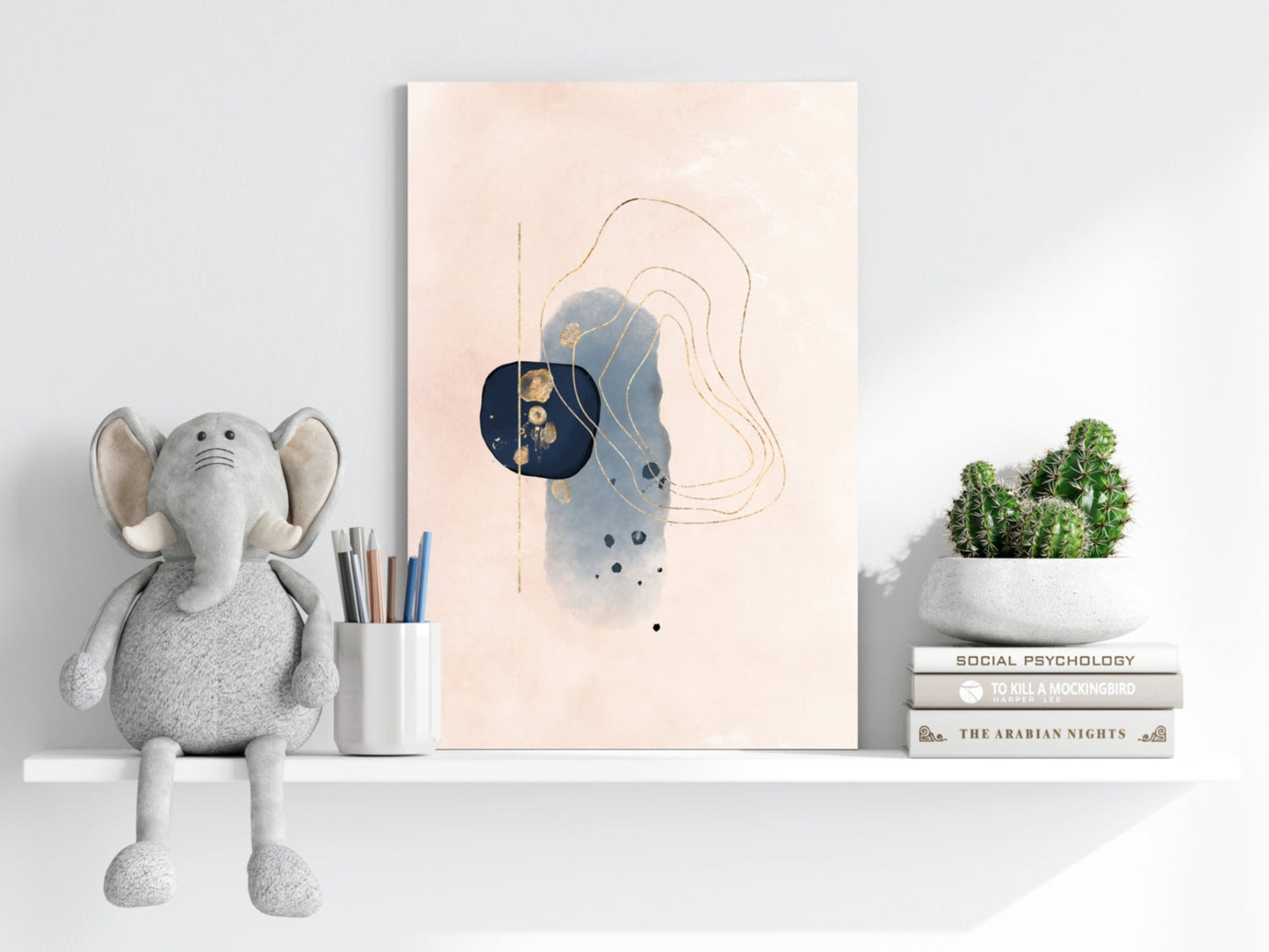 Line Art Shapes II Metal Wall Art
