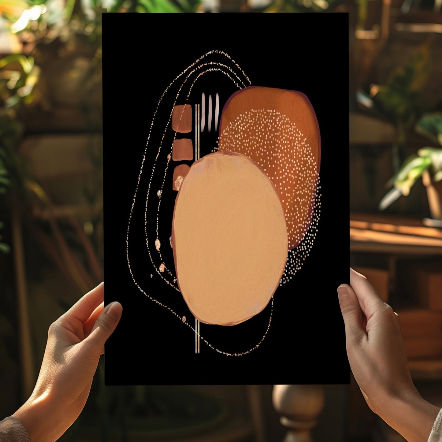Line Art Shapes Metal Wall Art
