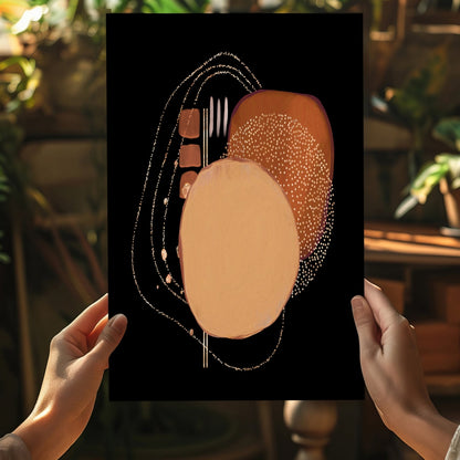 Line Art Shapes Metal Wall Art
