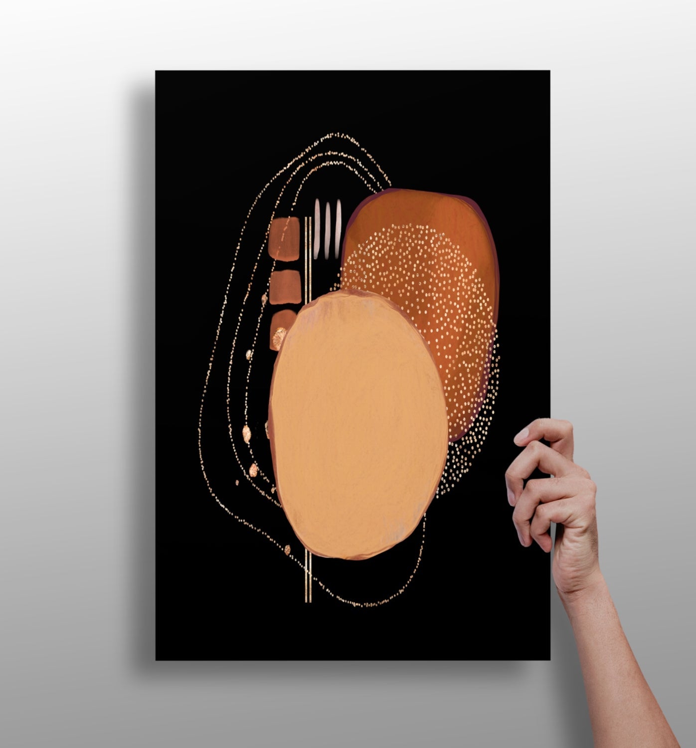 Line Art Shapes Metal Wall Art
