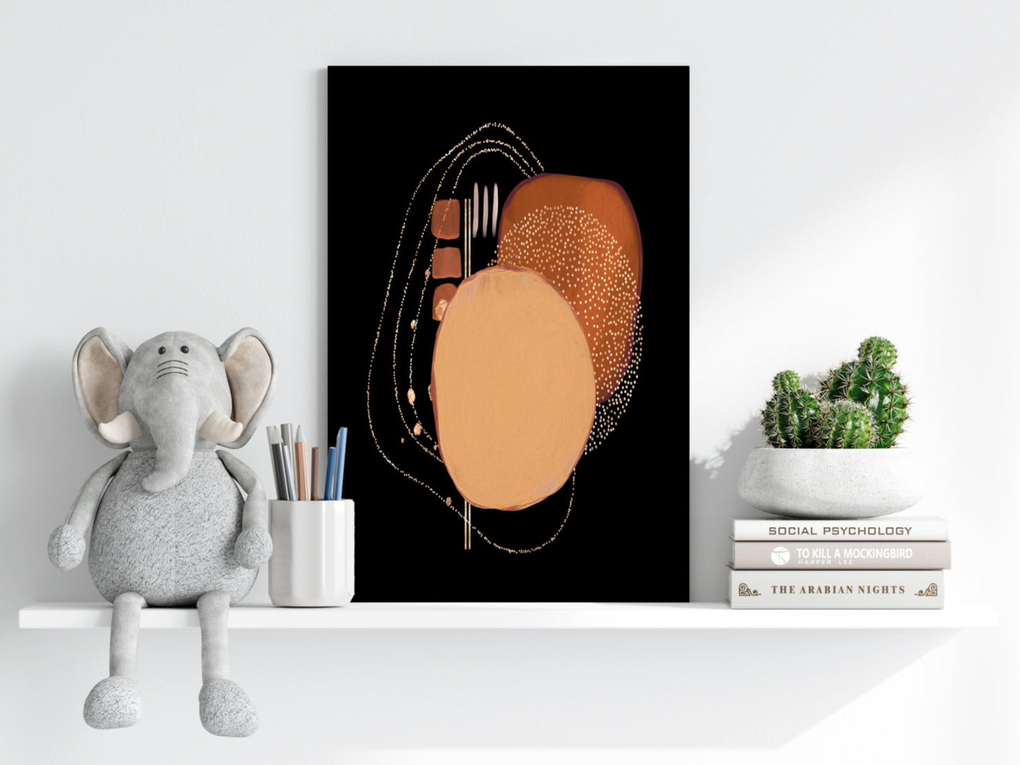 Line Art Shapes Metal Wall Art