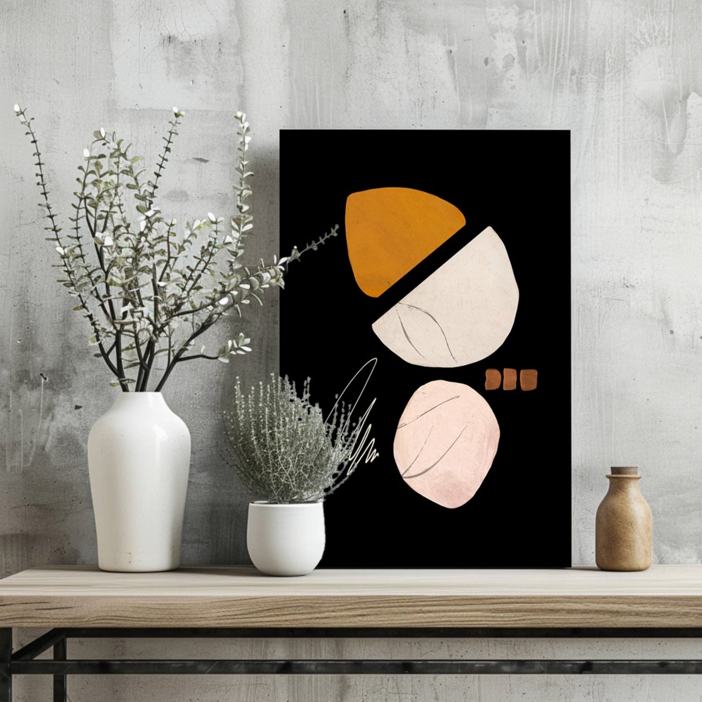 Line Art Shapes No. 5 Metal Wall Art
