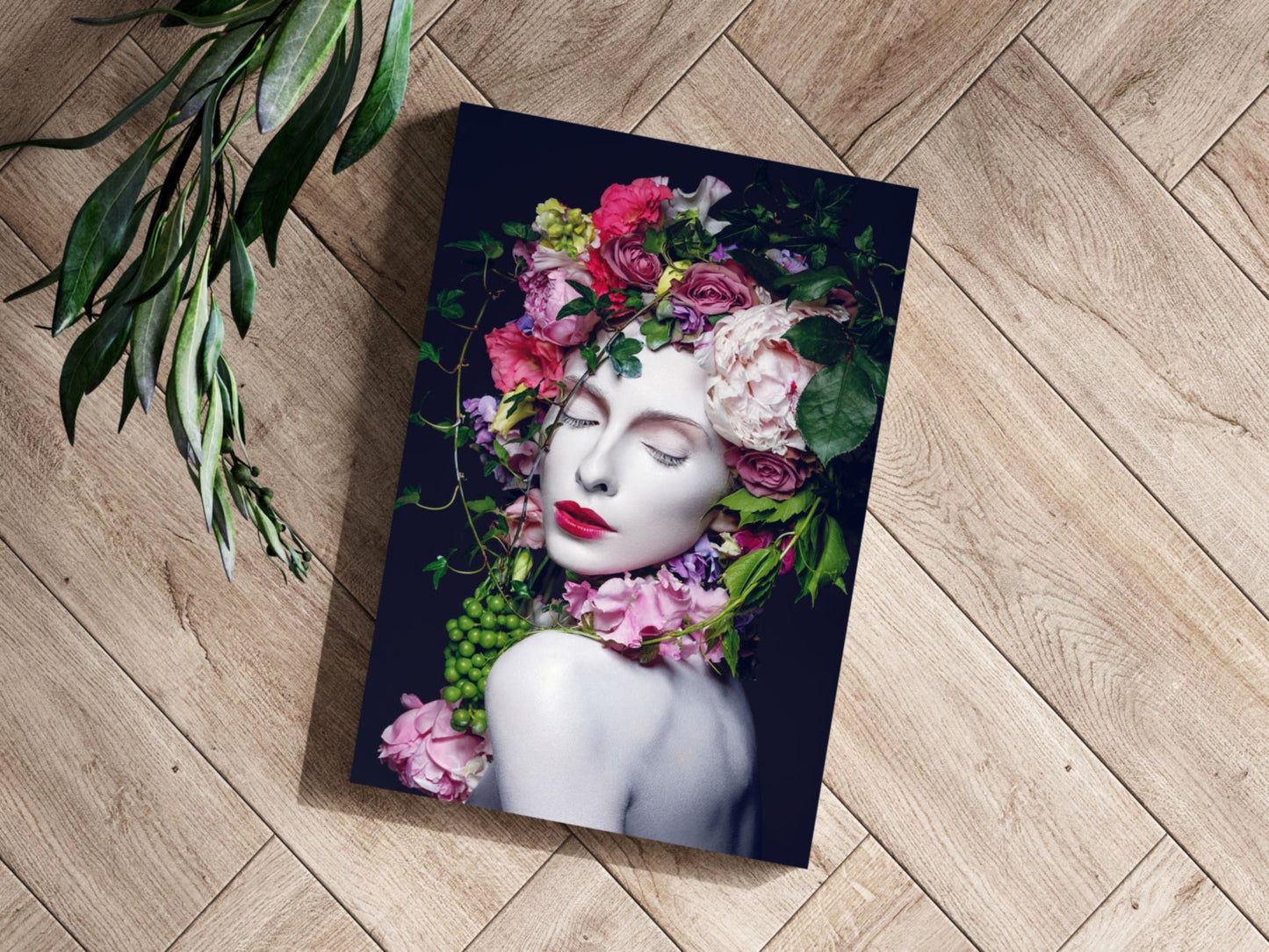 Flower Woman Metal Wall Art