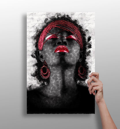 Woman aluminum wall art print