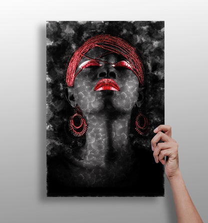 Woman aluminum wall art print