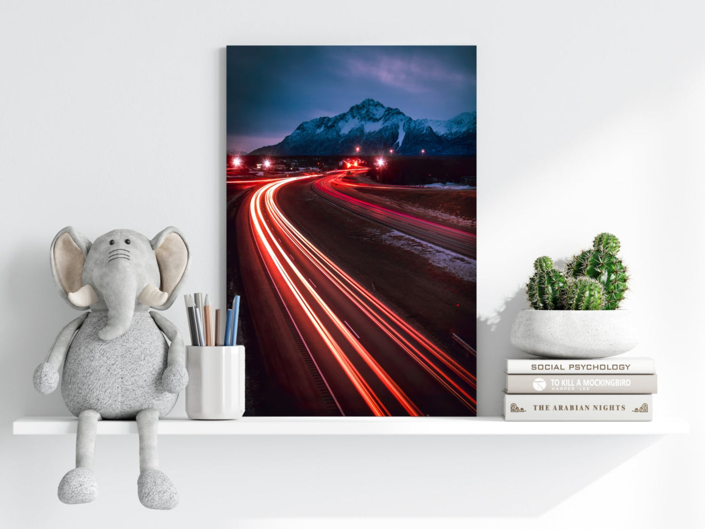 Lights in Traffic Metal Wall Art