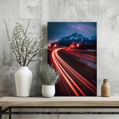 Lights in Traffic Metal Wall Art