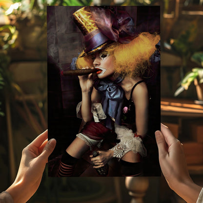 Woman Clown Metal Wall Art