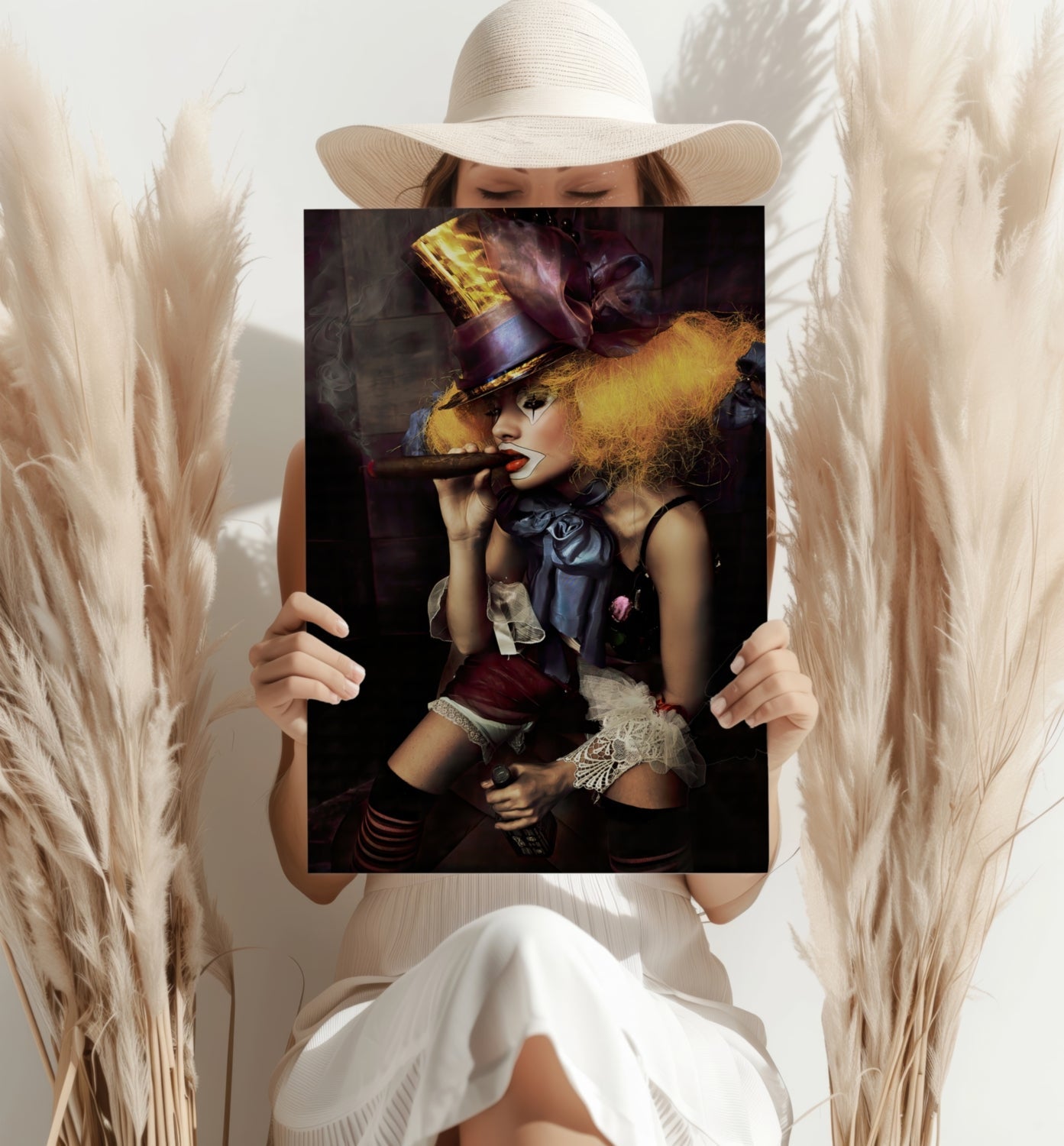 Woman Clown Metal Wall Art