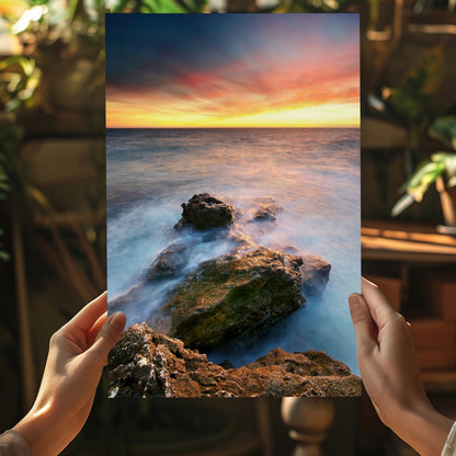 Sunset Lake View Metal Wall Art