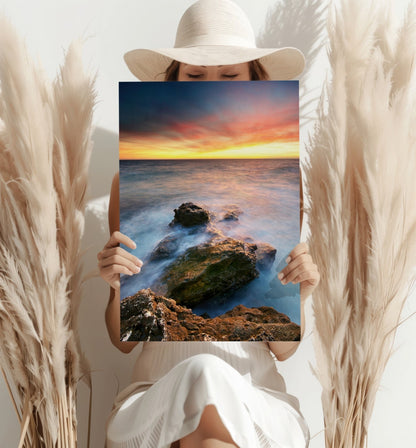 Sunset Lake View Metal Wall Art