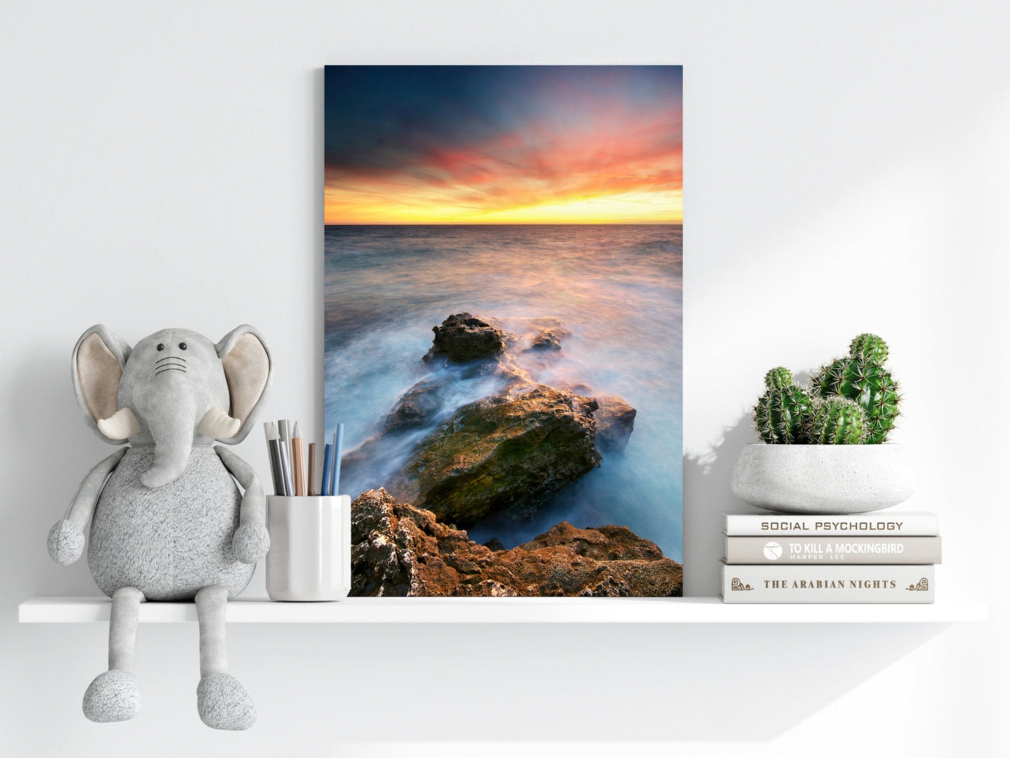 Sunset Lake View Metal Wall Art