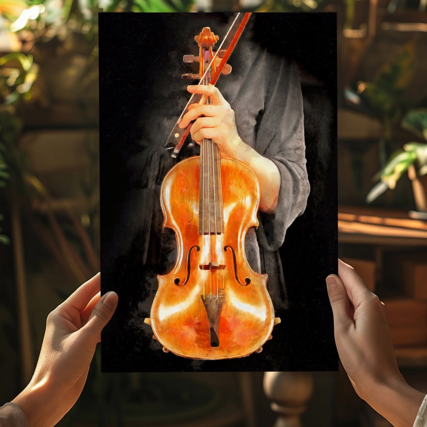 Violin Metal Wall Art