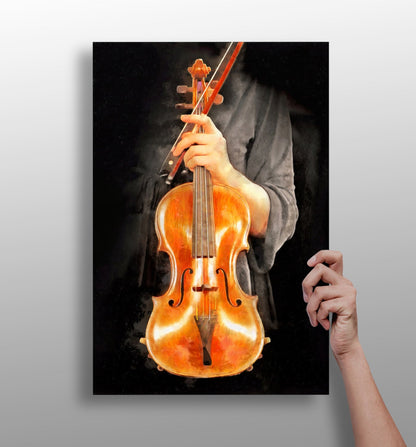 Violin aluminum wall art print