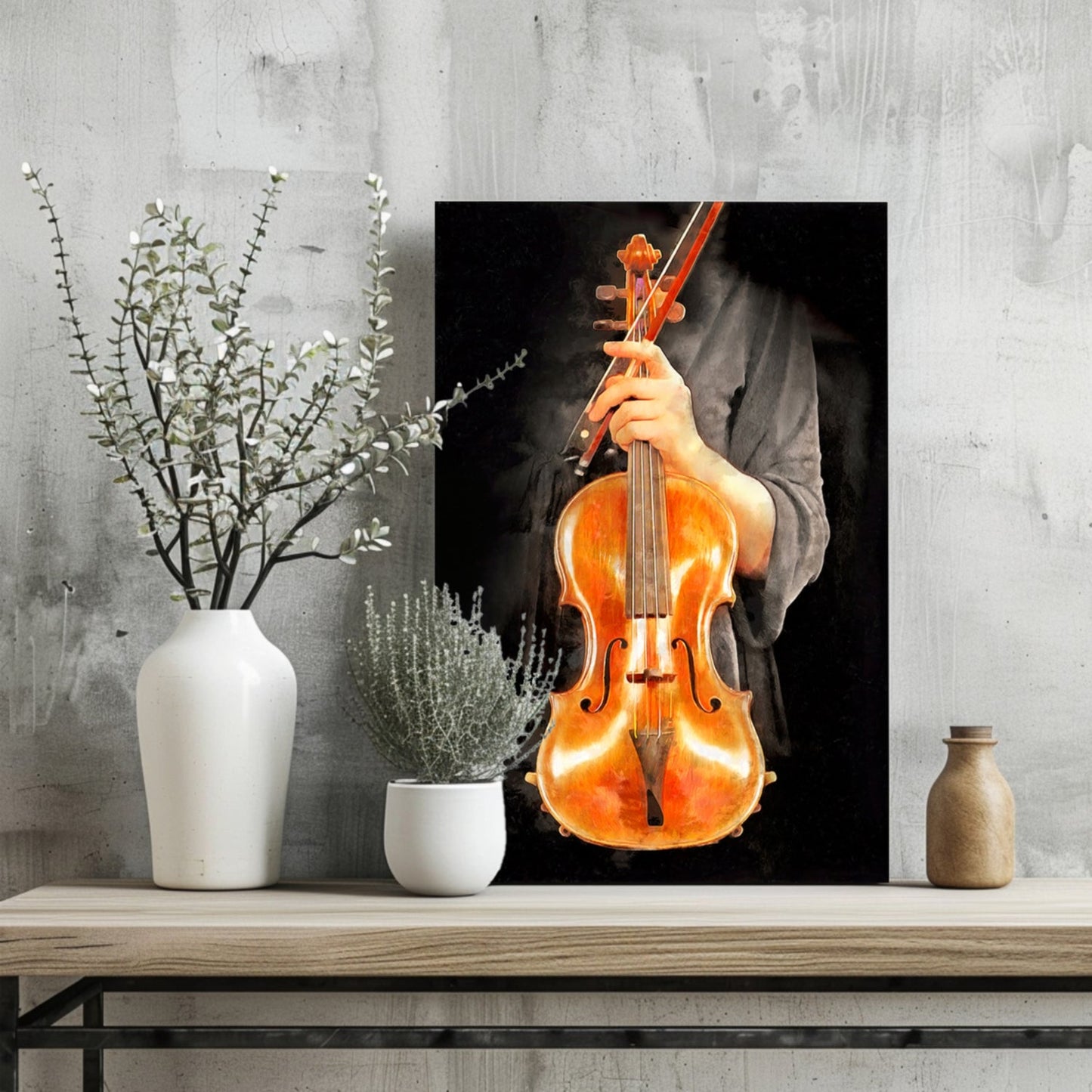Violin Metal Wall Art