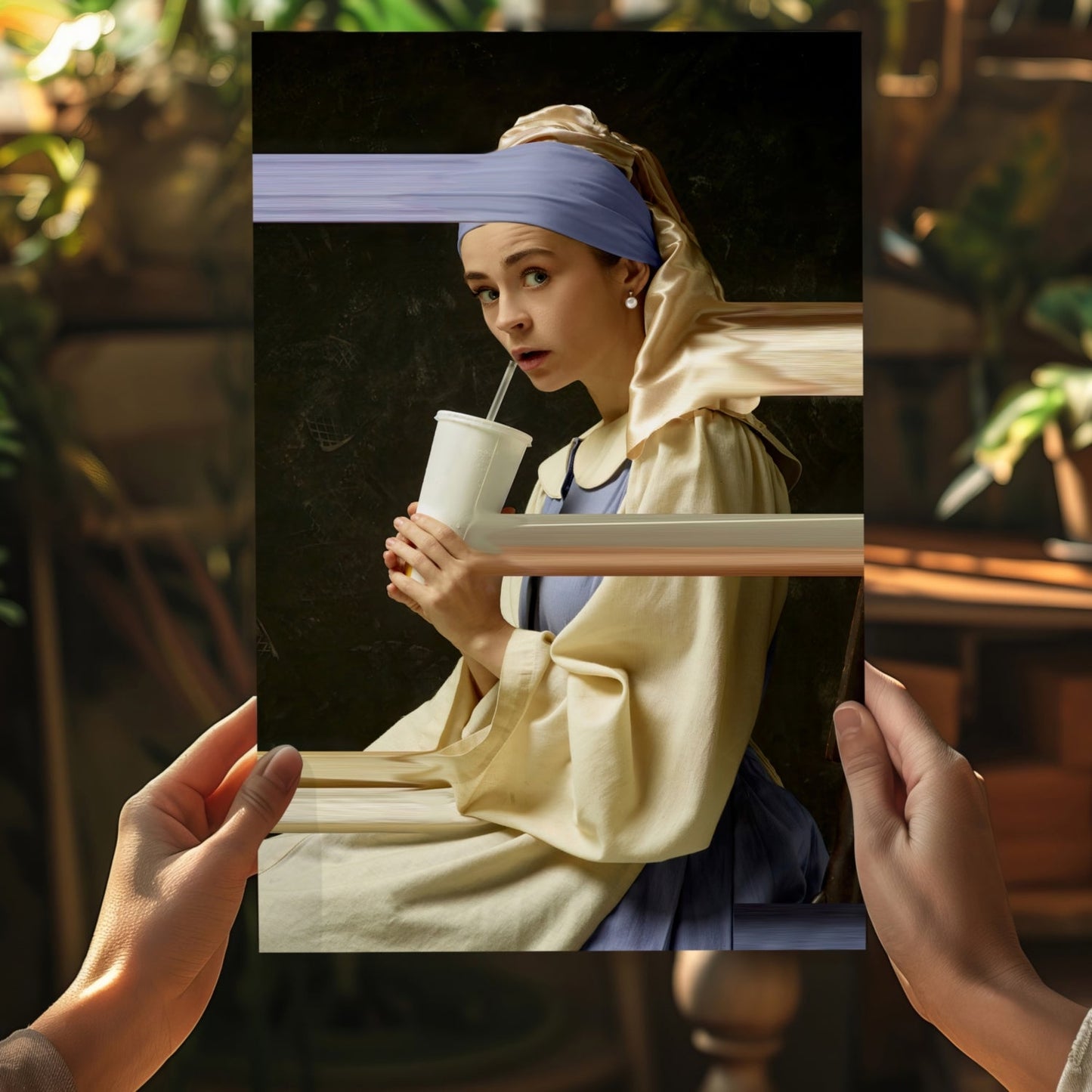 Girl With a Pearl Earring Metal Wall Art